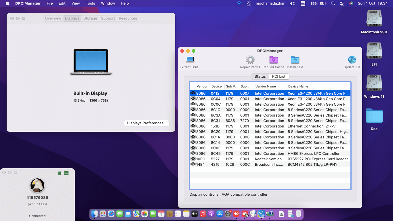 Toshiba Dynabook R734:M 4th [Haswell   Intel HD 4600 + PS2]   OpenCore 1